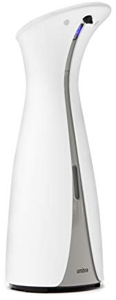 Umbra Automatic Soap Dispenser Touchless, Hands Free Pump for Kitchen or Bathroom, White Gray