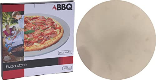MaxxGarden Pietre Per Pizza - Piastra rotonda di pietra per il forno a griglia BBQ - Cuocere servire la pizza, pane - ⌀33