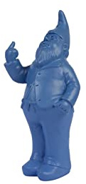 FISURA – Hucha Original “gnomo”. Hucha Grande con Forma. Hucha Graciosa para Regalo. Hucha Azul. Medidas: 27 x 13 x 8 centímetros. Material: Poli Resina