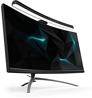 Lampe de Moniteur D'ordinateur, Barre Lumineuse de Moniteur D'écran incurvé pour Le Soin des Yeux, Gradation Tactile, Pas D'éblouissement de L'écran, Lampe D'ordinateur LED USB C