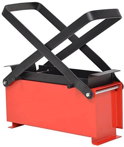 Homgoday Briquetas de papel de acero, 34 x 14 x 14 cm, color negro y rojo
