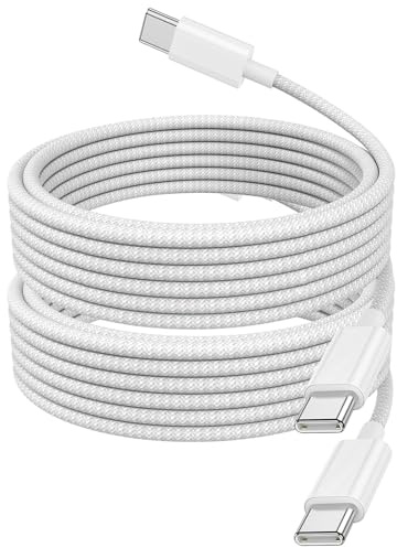 Cable USB C carga Rapida, Cable USB C a USB C 2 metros 2Pack 60W para Apple iPhone 17 16 15 Pro Max Pro Plus, para iPad Pro/Air/Mini, para MacBook Air/Pro, para Samsung Galaxy Series y más