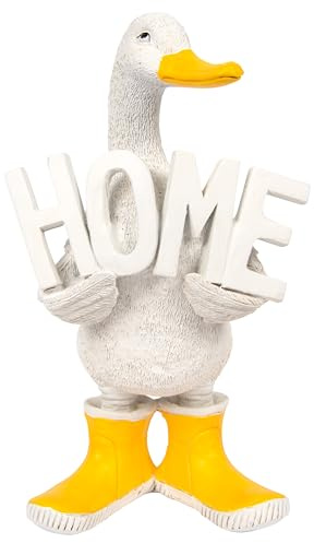 The Leonardo Collection Quackers Ente Figur für Zuhause und Büro, Heimdekoration, Ornamente, Geschenk für Damen und Herren, schöne Figur für drinnen und draußen, Wohnzimmer-Dekor-Ornamente