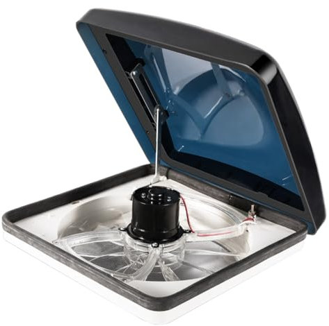 WOTZOV Ventilatore da Tetto per condizionatore d'Aria per Camper, Ventilatore da Tetto per Camper da 12 V con Luce LED, Ventilazione da Tetto per Camper da 11 Pollici