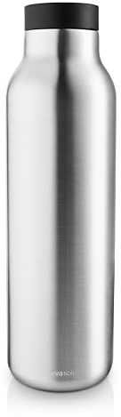Eva Solo | Urban Isolierflasche 0,7 l Steel/Black |Der Flaschenkorpus besteht aus 90 Prozent Recycling-Edelstahl | Black, Steel