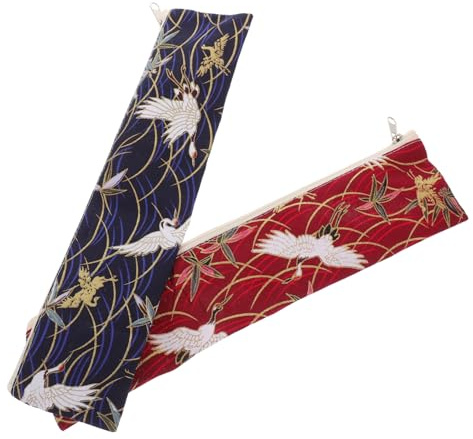 MOTHNUR Essstäbchentasche Mit Reißverschluss 2 Stück Japanische Design