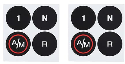 SG Store 2 Adesivi Per Pulsanti Di Controllo Della Trasmissione Dell'auto Compatibile Con Fiat 500 MTA