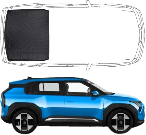 Trimak 3D nedre bagagelucka för Kia EV3 elektrisk från 2024 | Botten bagagematta av TPE gummi, perfekt passform, vattentät, hög kant, halkfri, lätt att rengöra