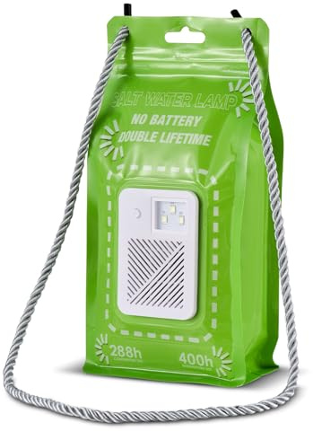 Lámpara de agua salada lvifloae sin pilas, luz de emergencia reutilizable para supervivencia, 3 LED, 50 lúmenes, bolsa con cordón de transporte, ideal para acampar, apagones y uso