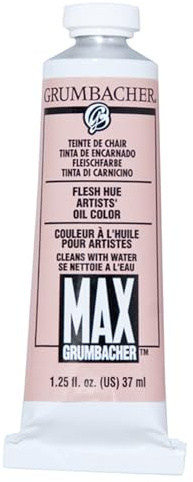 Grumbacher Max Water Miscible Oil Paint, 37ml/1.25 oz, Flesh Hue