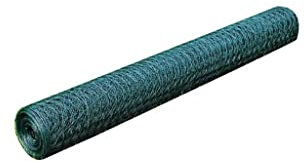 vidaXL Drahtzaun, Gartenzaun mit PVC-Beschichtung, Drahtgitter Wasserdict Wetterfest, Maschendraht Wildzaun Gitterzaun, Grün Stahl