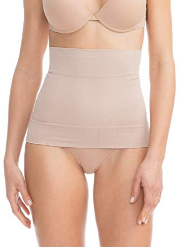 FarmaCell 605 (Cipria, S) Pancera Contenitiva Donna, Fascia Contenitiva Pancia Piatta, Made in Italy