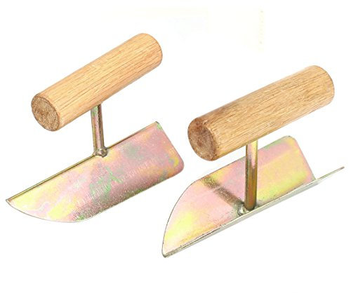 sourcingmap Wood Handle External Outside Internal Inside Corner Trowel Bronze Tone