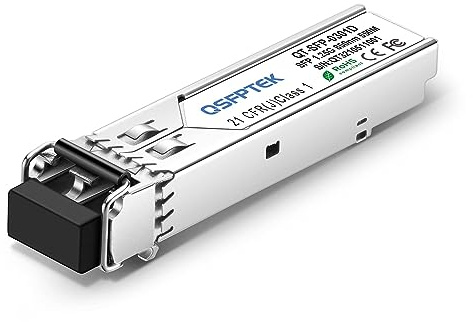 QSFPTEK 1.25G Gigabit SFP Fiber SFP Module, 1000BASE-SX Multimode LC Mini-GBIC Transceiver 850nm 550m DDM for Juniper EX-SFP-1GE-SX/QFX-SFP-1GE-SX, Ubiquiti, Netgear, Mikrotik, D-Link, TP-Link