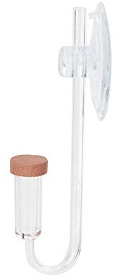 Pssopp Difusor de CO2 Acrílico Transparente CO2 Atomizador Contador de Burbujas con Tubo de conexión en Forma de U para Plantas de Acuario Agua Hierba