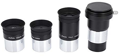 Plossl 1,25-Zoll-Teleskopzubehör-Set, 4 mm, 10 mm, 25 mm, astronomisches Teleskop-Set mit Objektiv, 2 Stück, für Teleskopzubehör, Serie 4000 Serious Telescope Linsen