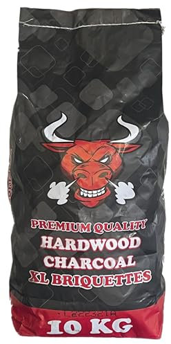 TORO - BRICCHETTE XL per Barbecue, Composto da Quebracho Blanco, Indicato sia per Cotture Veloci sia per Cotture Lente, Pezzatura Formato XL, 10 kg