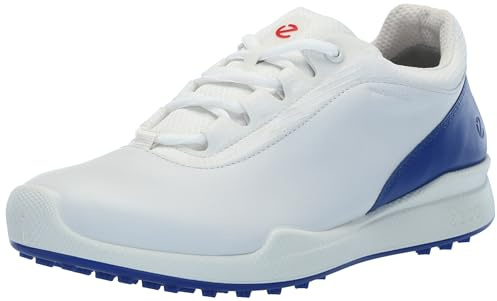 ECCO Biom Hybrid Bny Waterproof, Scarpe da Golf Uomo, Bianco Mazarine Blu, 4/4.5 UK