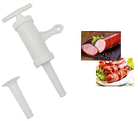 Forlush Machine à Saucisses, Remplisseuse de Saucisses Manuelle, Manual Sausage Machine, with 2 Household Nozzles, pour la Cuisine à Domicile, la Cuisine DIY