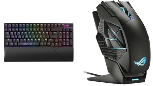 ASUS ROG Strix Scope II 96 Wireless Gaming Keyboard & ROG Spatha X Wireless Gaming Mouse (Magnetic Charging Stand