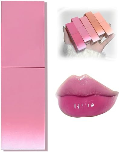 Water Glow Lip Tint, Lip Tint,Water Glow Lip Tint Set, Mini Lip Jelly Liquid Lipstick, Long Lasting Moisturizing Lip Oil Gloss Lip (10#)