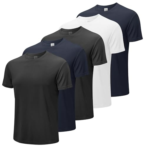 MEETWEE T-Shirt de Sport Homme, Séchage Rapide Respirant Baselayer Manches Courtes Maillot Running Tee Shirt Jogging pour Le Sport la Gym Le Fitness