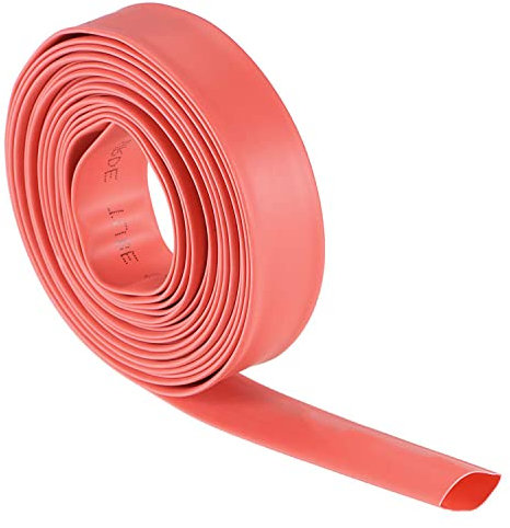 Guaina termorestringente, Guaina termorestringente rossa, Manicotto for cavo avvolto con guaina termorestringente 2:1 Adatto for protezione meccanica e codifica colore, 10 metri,1MM(Size:1MM)