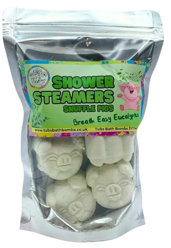 Snuffle Pigs Eucalyptus Shower Steamers Aromatherapy Pack of Six Energising