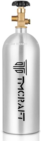 TMCRAFT Réservoir de CO2 de 2,3 kg, cylindre en alliage d'aluminium haute résistance avec valve CGA-320, cylindre approuvé DOT pour kit Kegerator et distribution de bière pression