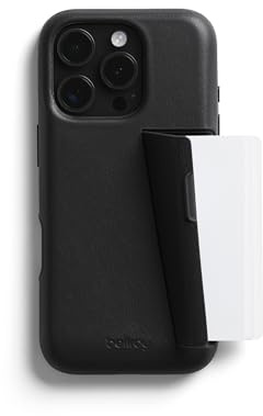 Bellroy Phone Case – 3 Card for iPhone 16 Pro (leather iPhone case, phone wallet) - Black