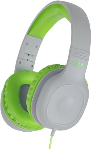 Classic Cantabile KKH-10 GY Casque Enfant Gris - Casque Filaire Circum-aural - Mode Partage Permet d’écouter la Musique à Plusieurs - Casque pour Jeunes mélomanes - Tablette, école, Voyage
