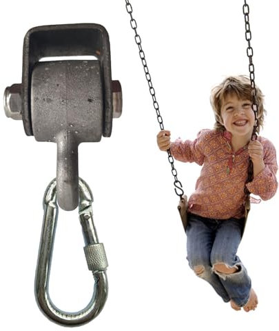 Ganchos para Columpio para Hamaca - Herrajes metálicos inoxidables | Perchas Resistentes para Colgar sillas, hamacas o Columpios Infantiles, Uso en Interiores y Exteriores.