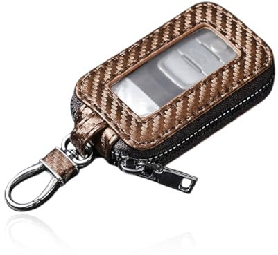 Borsa Portachiavi per Auto, Custodia per Chiave Auto Universale, Custodia in Pelle per Chiave Dell'auto, con Gancio in Metallo e Cerniera