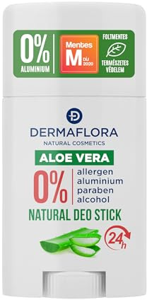 Dermaflora Aloe Vera Deodorant Stick – 50ml | Aluminium Free Deodorant Stick for Men & Women | Natural, Gentle & Long-Lasting Deo for Sensitive Skin