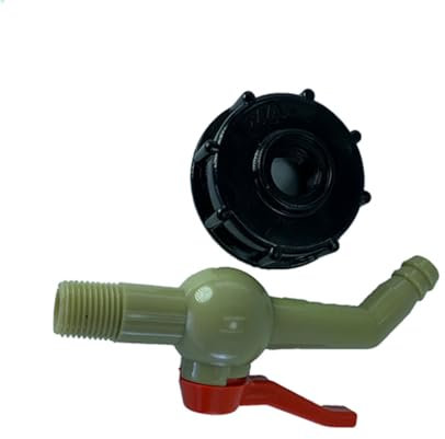 IBC-Behälter, Kunststoff-Auslauf, Ablaufarmaturen, Gartenbehälter, An-/Aus-Kontrollanschlüsse, Zubehör, Ersatzteile, 45 °, 20 mm