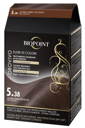 Biopoint Orovivo - Elisir di Colore, Set Tinta Capelli in Olio Senza Ammoniaca, Azione Nutriente e Illuminante, Dona un Colore Intenso e Brillante, 142 ml