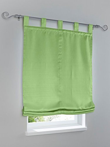 Raffrollo, Farbe grün, 1 Stück, Heine Home, Größe: ca. HxB: 140x120 cm, mit Schlaufen, Lieferung inklusive Montageanleitung und Zubehör