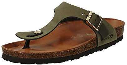 Rohde Damen, Frauen, Zehentrenner, Sandalen,leicht,Sommer,Strand,zehenstegsandalen,Sommerschuhe,Sommersandalen,zehenkneifer,Olive,41 EU / 7.5 UK