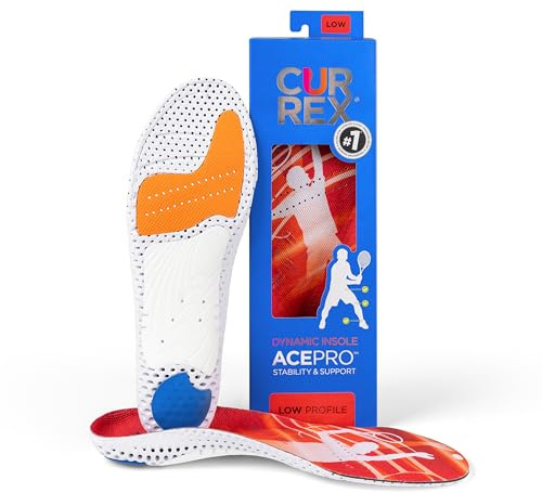 CURREX AcePro - World's only Racket Sport Specific Insole, Designed for Slides, Quick Stops and Short Sprints. Ideal for Tennis, Pickleball, Badminton, Squash or Paddle