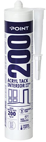 Montagekleber [300 ml] – Acryl Kleber Extra Stark Wasserfester Kleber Nasse & Extrem schnell - Überstreichbar Acryl Baukleber Montagekleber Extrem Innen & Außen von POINT