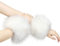 1 Paare Fell Pelz Armstulpen,Damen Pulswärmer Pelz Kunstfell Fellstulpen Fell Manschette Handschuhe Pulswärmer Kunstfell Winter Handgelenk Wärmer für Pullover Mantel Weste Jacken für Frauen,Weiß