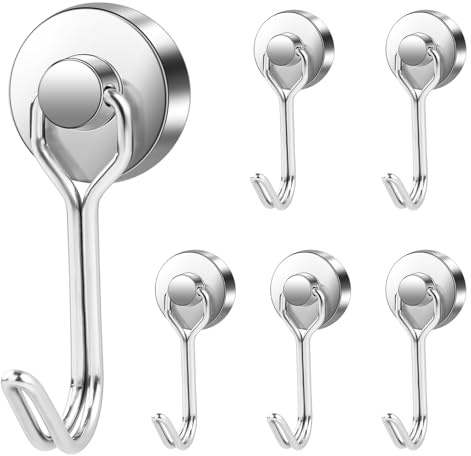 LOVIMAG Magnetic Hooks Magnet Hook for Cruise Cabins Fridge 40LBS 6Pack