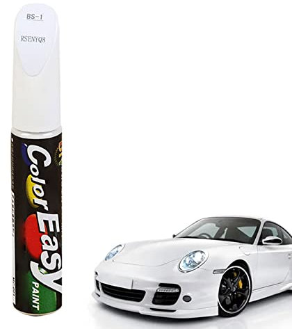 SEMINISMAR Penna per Vernice per Auto,Penna per Ritocco Auto,Pennarello Copri Graffi Auto,Penna per Riparazione Graffi Auto,Vernice per Ritocco di Auto,Penna per Rimuovi Graffi Auto,Bianco,1 pezzio