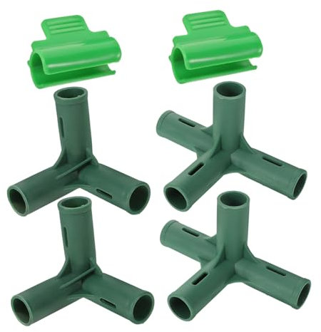 KONTONTY Kit di Adattatori per Tubo Serra in Plastica Connettori Vie e Vie Clip per Fissaggio Film per Serra e Giardino Facile Installazione Accessori Resistenti per Orto e Agricoltura