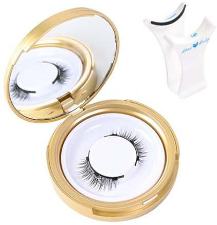 Ciglia magnetiche dall'aspetto naturale, ciglia senza colla, Strumento per il trucco piegaciglia, Ciglia finte riutilizzabili senza colla necessaria, ciglia finte naturali e, magneti potenti per pr