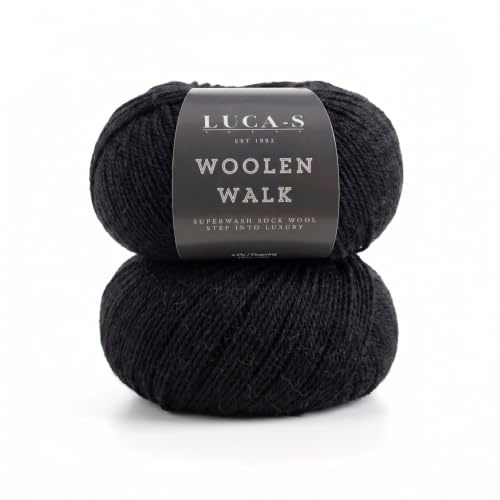 2PCs Superwash Sock Wool for Knitting, 4 Ply Sock Yarn from 75% Pure Wool - 25% Polymide, 50g Sock Hand Knitting Yarn