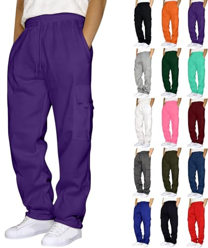 Pantaloncini cargo da uomo SMIDOW, ampi e alti, dalla vestibilità ampia, casual, per allenamento, corsa, con coulisse, joggers, gamba larga, cargo, 3XL