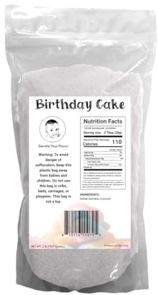 Birthday Cake Flossugar – 2 lb (32 oz) – Pre-Mixed, Ready-to-Use Cotton Candy Sugar – Sweet, Cake-Inspired Flavor – Perfect for Parties, Festivals, and Concession Stands