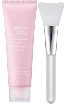 mixsoon Mascarilla Collagen Glass Skin, Mascarilla Hidratante Peel-Off con Colágeno Francés de Bajo Peso Molecular, PDRN y Péptidos para Reafirmar, Iluminar y Lograr una Piel Radiante (80 ml)