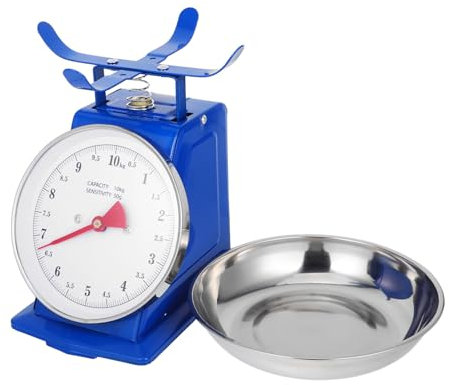 PEPLAYTAL Balance De Cuisine Mécanique Pour Aliments : Balance De Cuisine De Style Vintage De 10 Kg Avec Bol Amovible Pour Pain, Grains De Café, Préparation De Repas, Pâtisserie, Cuisine